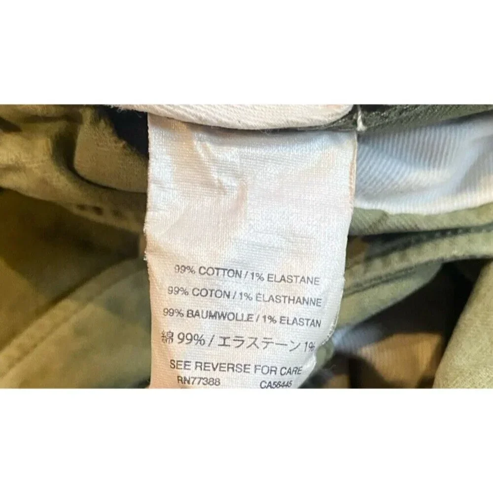 J.Crew 770‎ Straight Stretch Chinos Flat Front Pants Mens 30 Olive Green